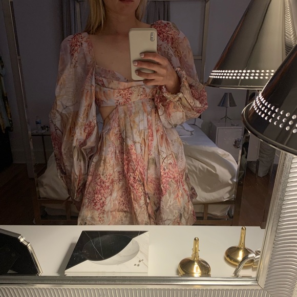 Zimmerman Wild Botanical open-back minidress - Picture 4 of 9